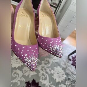 Christian louboutin 37 37.5 degrastrass heel Indian rose